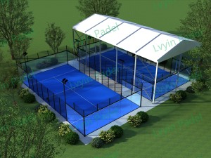 Professional Manufacturer Hot-dip Galvanized Roofed Padel Court, TPC-001