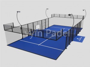 360° Full View Super Panoramic WPT Type 10x20m Paddle Tennis Court Padel Court, SPC-001